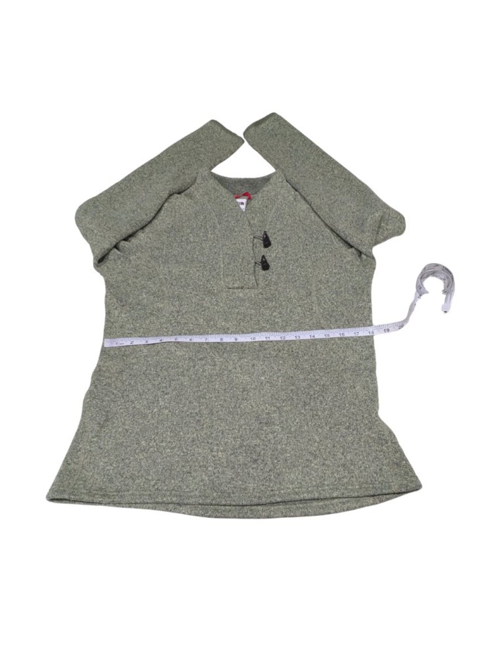 The North Face Crescent Ridge Fleece Sweater Women L Sage Green Toggle Neck - Picture 9 of 9